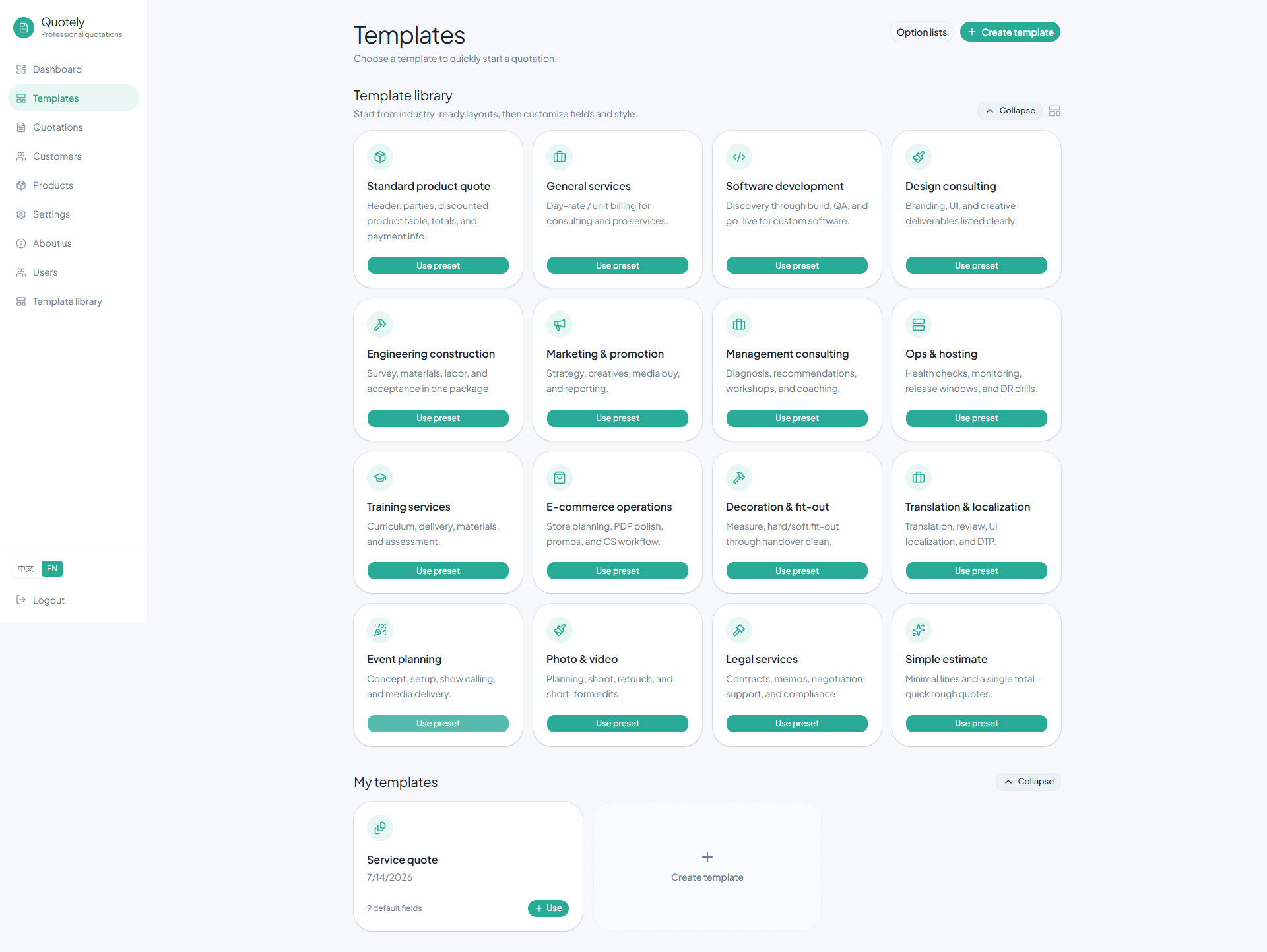 Templates