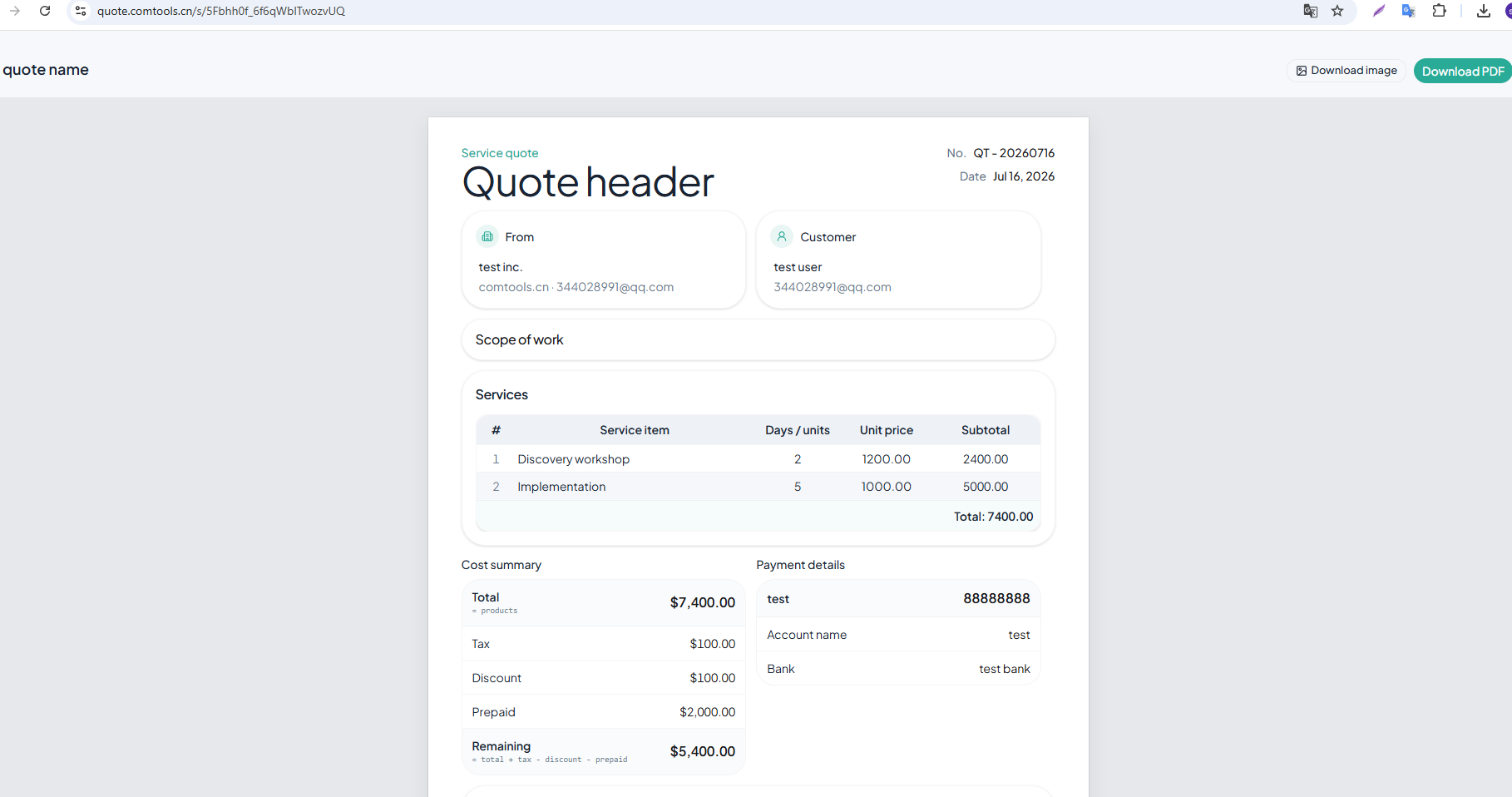 Client View